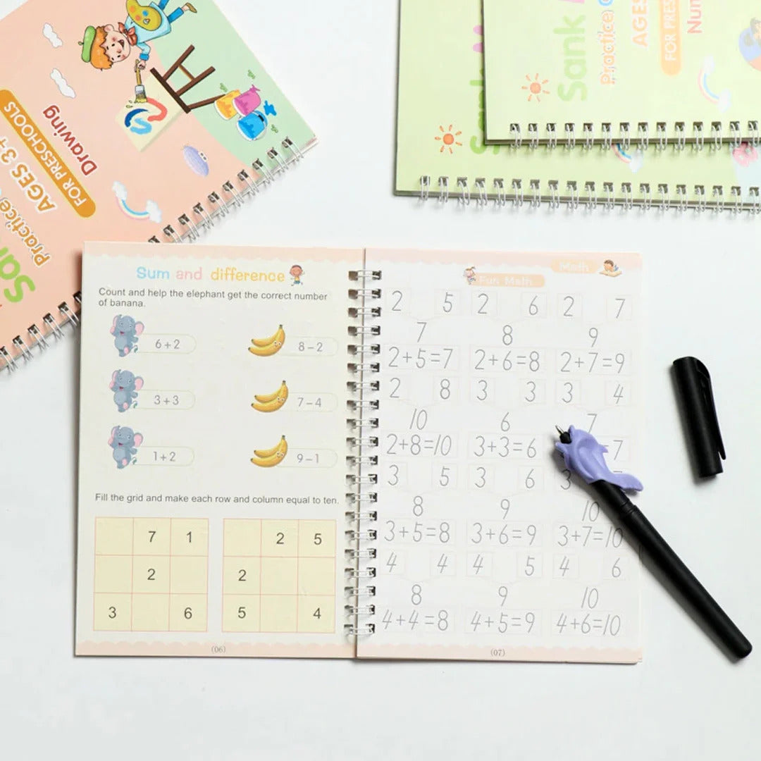 Preschool Reusable Practice Books | Pack of 4