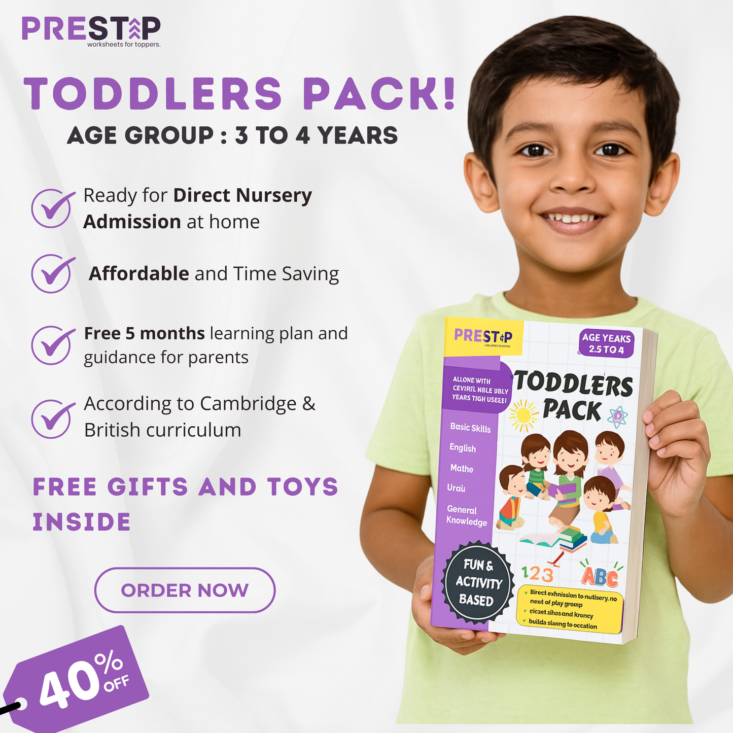 Toddlers Pack | 5 Months Playgroup Learning Bundle | Free Stationery + Free Shipping Before 15 September