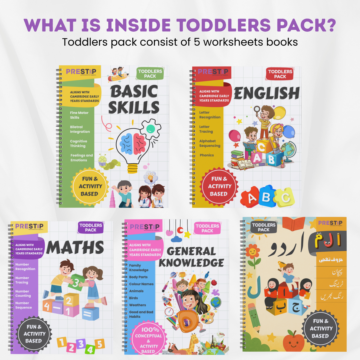 Toddlers Pack | 5 Months Playgroup Learning Bundle | Free Stationery + Free Shipping Before 15 September