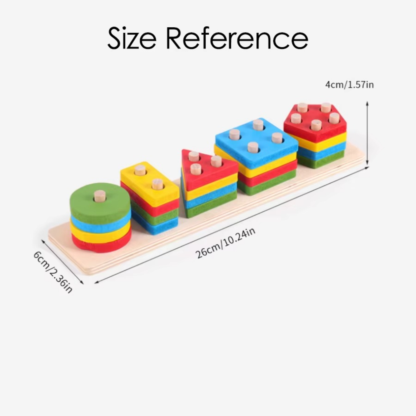 Toddlers Wooden Geometric Blocks