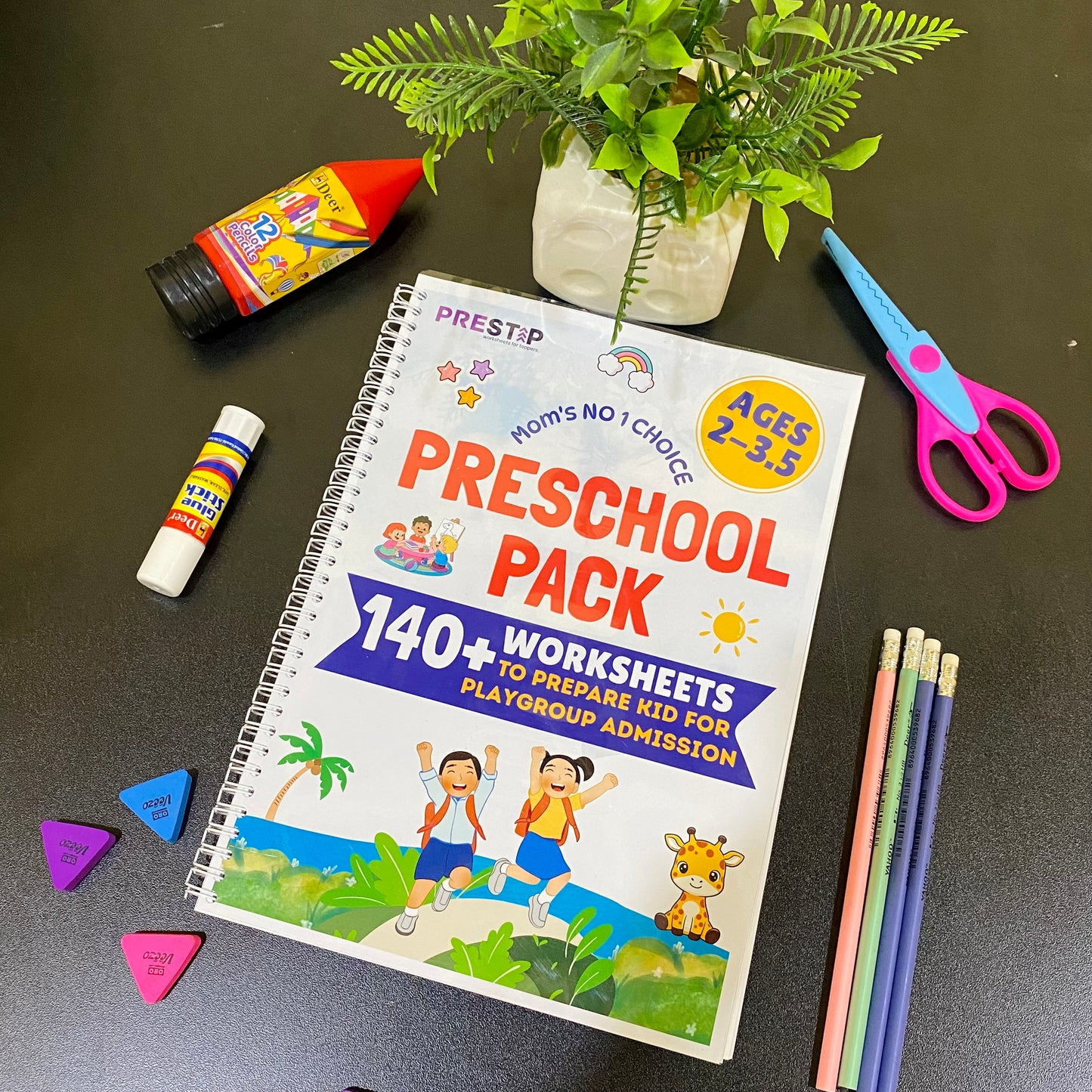 Preschool Worksheets Pack with Stationery Pakistan Prestep