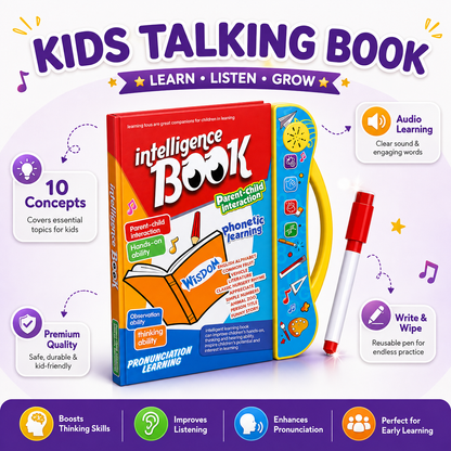 10 in 1 Audio Learning Book For Kids | Audio + Write & Wipe Pages