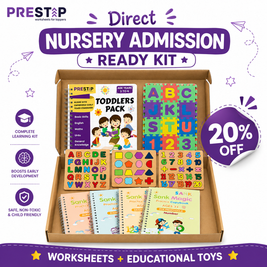 All in 1 Nursery Ready Kit | Worksheets+Toys | Free Delivery