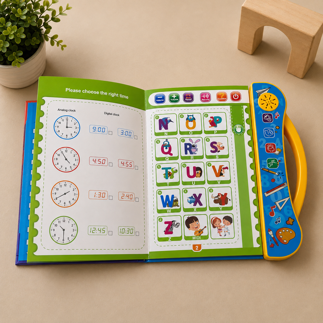 10 in 1 Audio Learning Book For Kids | Audio + Write & Wipe Pages