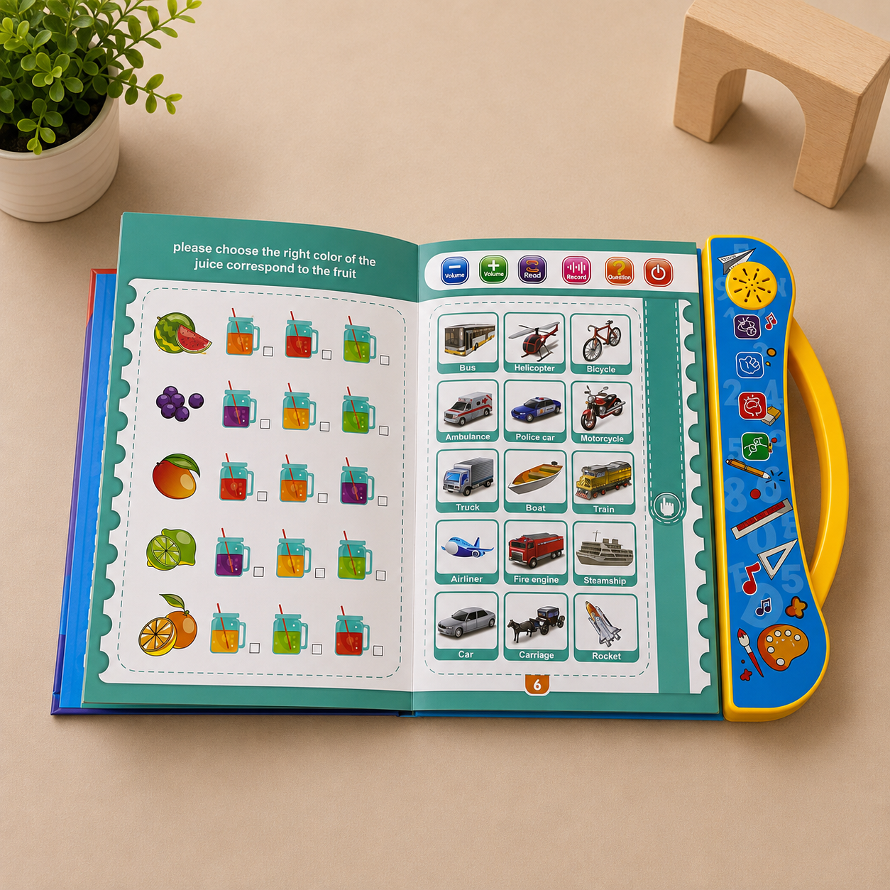 10 in 1 Audio Learning Book For Kids | Audio + Write & Wipe Pages