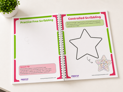 Pre-Handwriting Pack | Step-by-Step Pencil Control Course with Certificate | Ages 3 to 5