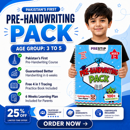 Pre-Handwriting Pack | Step-by-Step Pencil Control Course with Certificate | Ages 3 to 5