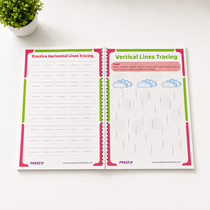 Pre-Handwriting Pack | Step-by-Step Pencil Control Course with Certificate | Ages 3 to 5