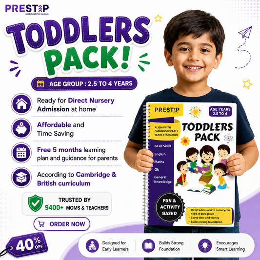Toddlers Pack | 5 Months Complete Playgroup Course | Free Delivery