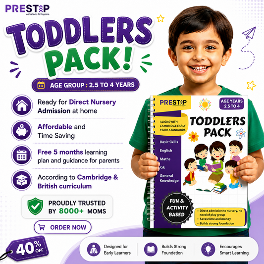 Toddlers Pack | 5 Months Complete Playgroup Course | Free Delivery