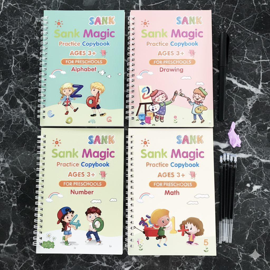 Preschool Reusable Practice Books | Pack of 4