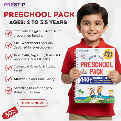 Preschool Pack | Playgroup Admission Preparation Bundle | 2 - 3.5 Years