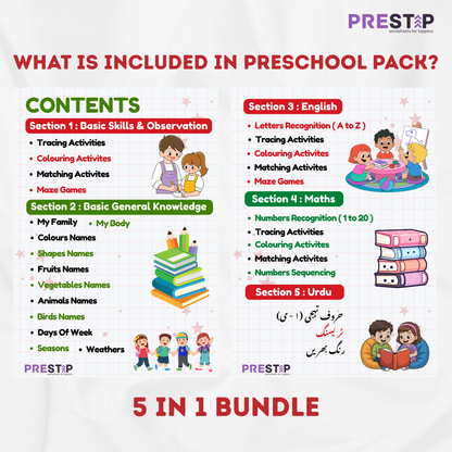 Preschool Pack | Playgroup Admission Preparation Bundle | 2 - 3.5 Years